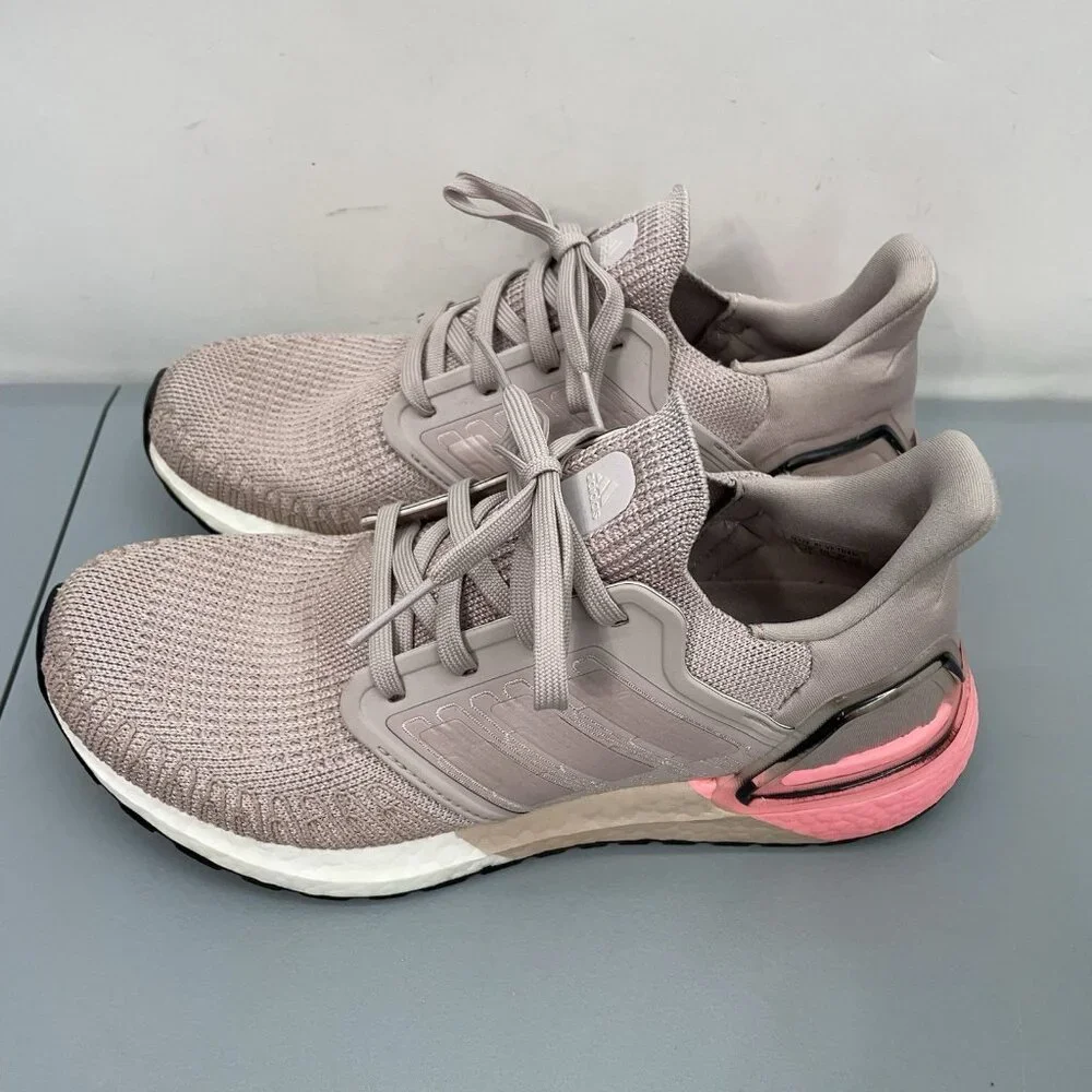 Adidas UltraBoost 20 Sneakers Shoes Running Training Athletic Mauve Pink Women 8 - Picture 6 of 13
